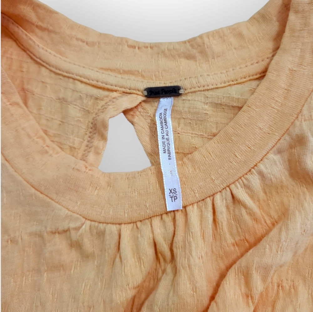 Free People Right On Time Tunic Tank Top in Apricot Orange XS - Picture 7 of 9